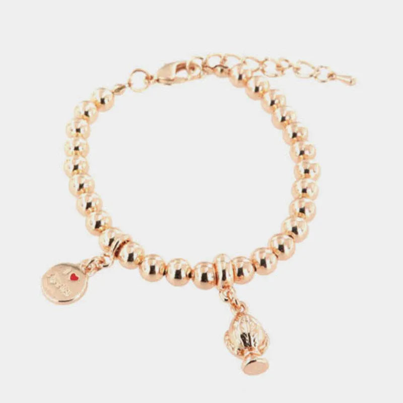 Bracciale pumo pugliese pendente rosè | pumi pugliesi I Love Apulia | BYSIMON