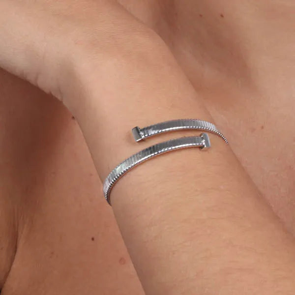 Bracciale in Metallo a contrariè rigido regolabile