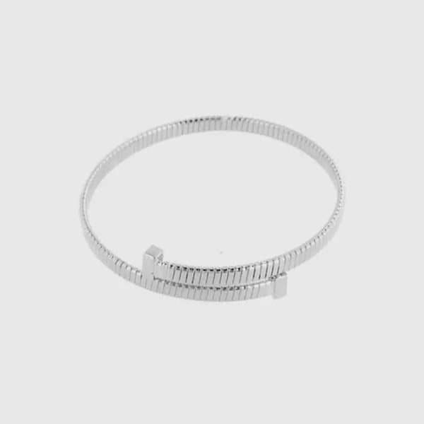 Bracciale in Metallo a contrariè rigido regolabile