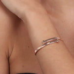 Bracciale in Metallo a contrariè rigido regolabile