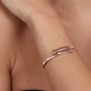 Bracciale in Metallo a contrariè rigido regolabile