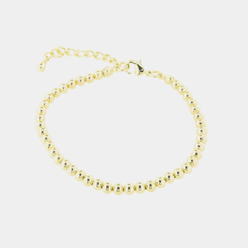 Metal bracelet with ball chain