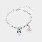 Bracciale pumo pugliese pendente blu | gioielli pugliesi portafortuna | BYSIMON