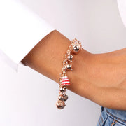 Bracciale in Metallo con sonagli e ciondolo natalizio