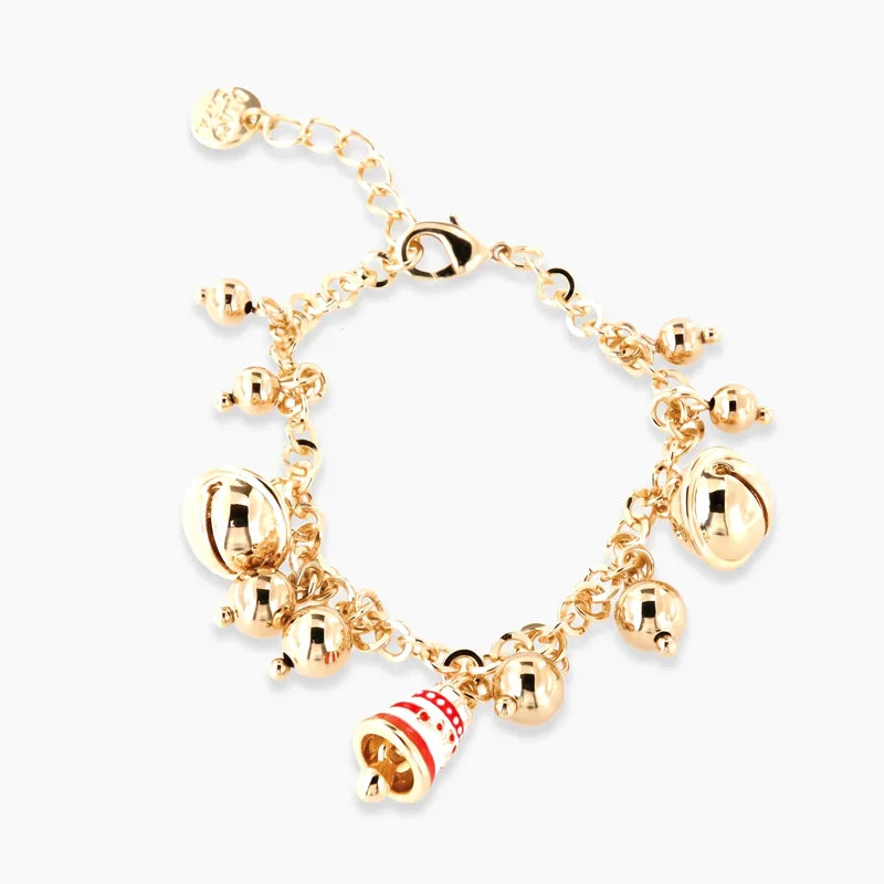Bracciale in Metallo con sonagli e ciondolo natalizio