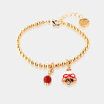 Bracciale in Metallo con ciondolo campanella di natale