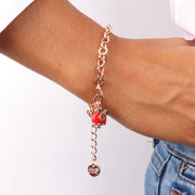 Bracciale in Metallo con campanella portafortuna natalizia