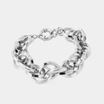 Bracciale in Metallo a catena a meglie intrecciate lucide