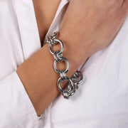 Bracciale in Metallo a catena a meglie ovali lucide