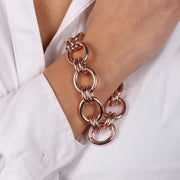 Bracciale in Metallo a catena a meglie ovali lucide