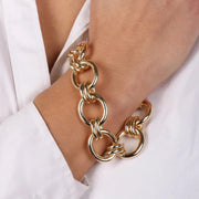 Bracciale in Metallo a catena a meglie ovali lucide