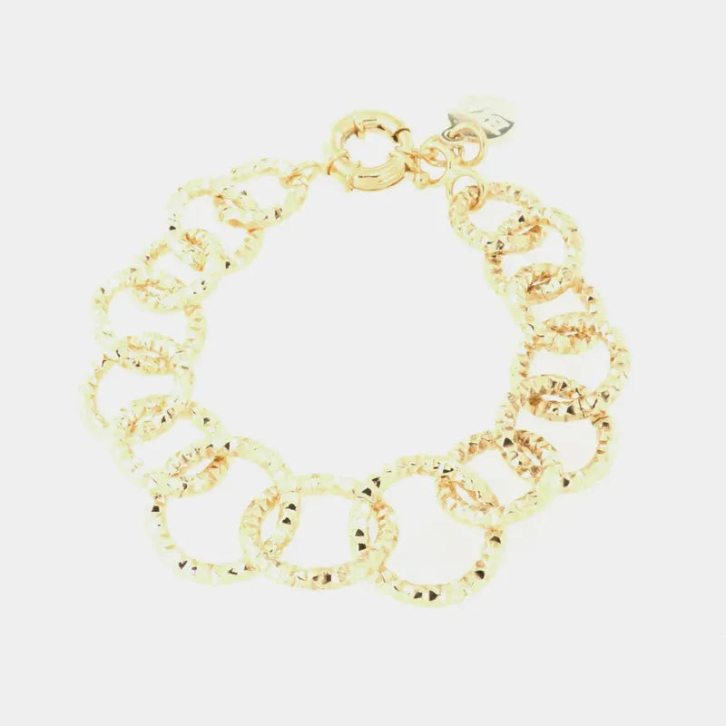 Bracciale in Metallo a catena con lavorazione martellata