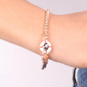 Bracciale in Metallo con ciondoli a forma dell'isola di Sardegna e simbolo bandiera sarda