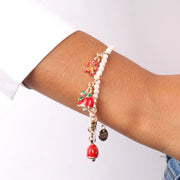 Bracciale in Metallo con ciondoli natalizi pendenti