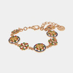 Bracciale in Metallo con maioliche siciliane e smalti colorati - BYSIMON gioielli