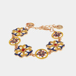 Bracciale in Metallo con maioliche siciliane e smalti colorati - BYSIMON gioielli