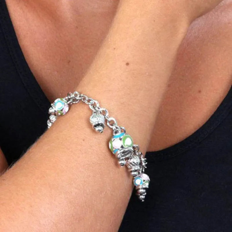 Bracciale in Metallo con campanelle colorate - BYSIMON gioielli