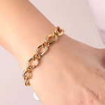 Bracciale in Metallo a catena con dettagli in cristalli bianchi