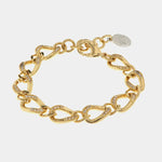 Bracciale in Metallo a catena con dettagli in cristalli bianchi