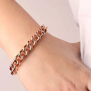 Bracciale in Metallo a catena intrecciata con chiusura ad anello