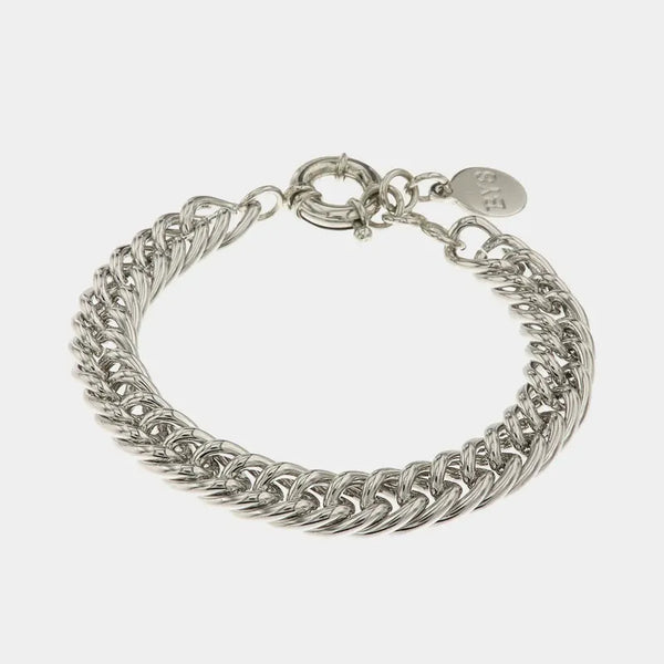 Bracciale in Metallo a groumette doppia con chiusura ad anello