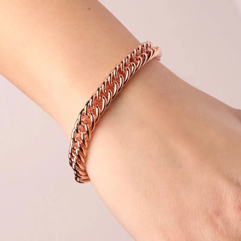 Bracciale in Metallo a groumette doppia con chiusura ad anello