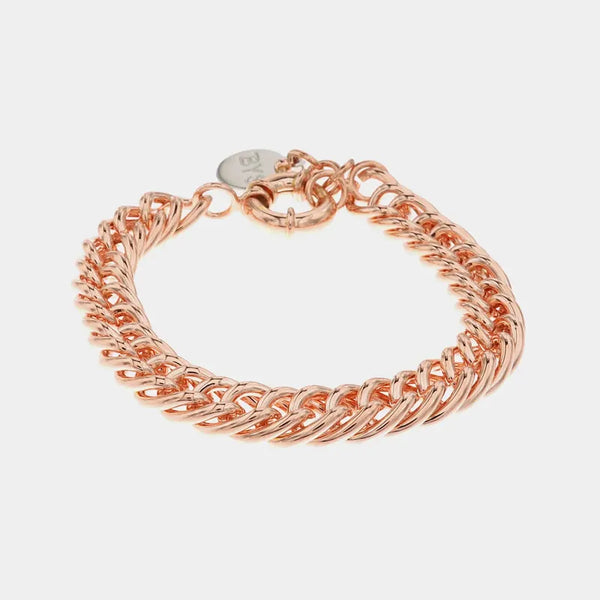 Bracciale in Metallo a groumette doppia con chiusura ad anello