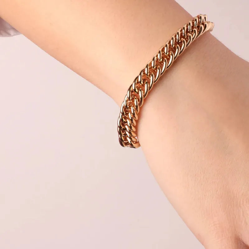 Bracciale in Metallo a groumette doppia con chiusura ad anello