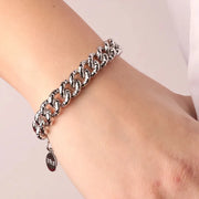 Bracciale in Metallo groumette con lavorazione martellata e chiusura ad anello