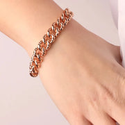 Bracciale in Metallo groumette con lavorazione martellata e chiusura ad anello