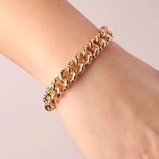 Bracciale in Metallo groumette con lavorazione martellata e chiusura ad anello