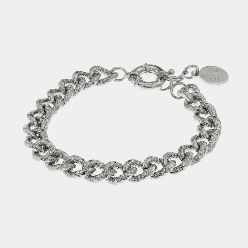 Bracciale in Metallo groumette effetto diamantato con chiusura ad anello
