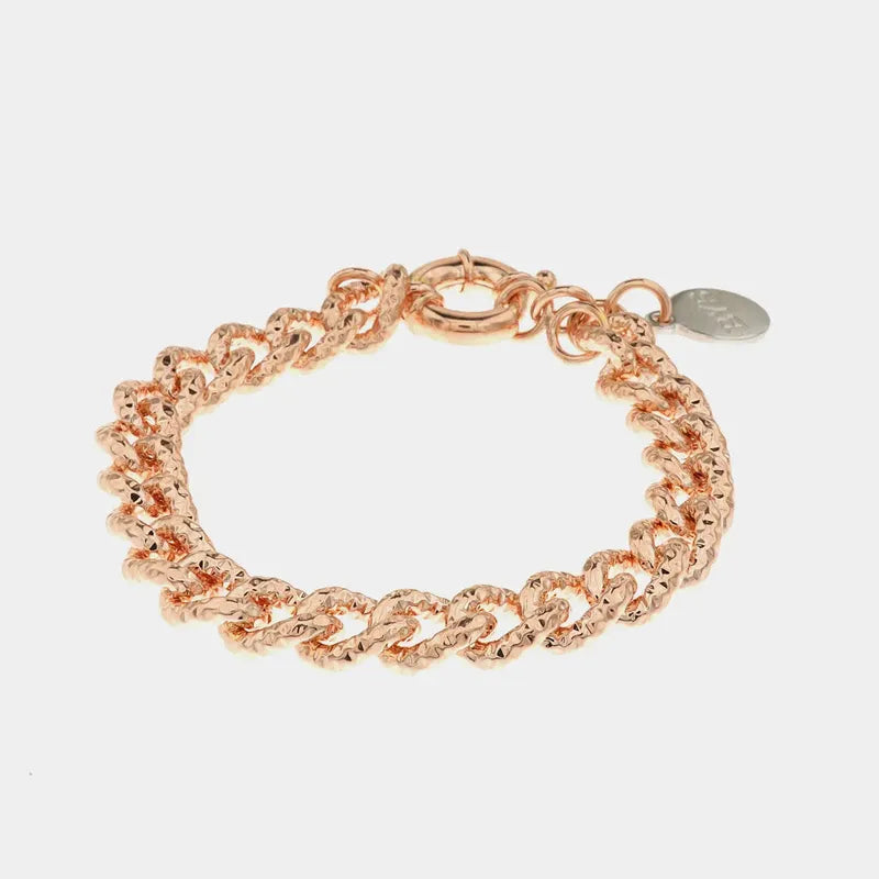 Bracciale in Metallo groumette con lavorazione martellata e chiusura ad anello