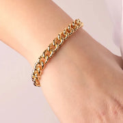 Bracciale in Metallo groumette con lavorazione martellata e chiusura ad anello