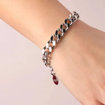 Bracciale in Metallo a catena groumette con chiusura ad anello