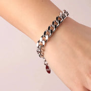 Bracciale in Metallo a catena groumette con chiusura ad anello