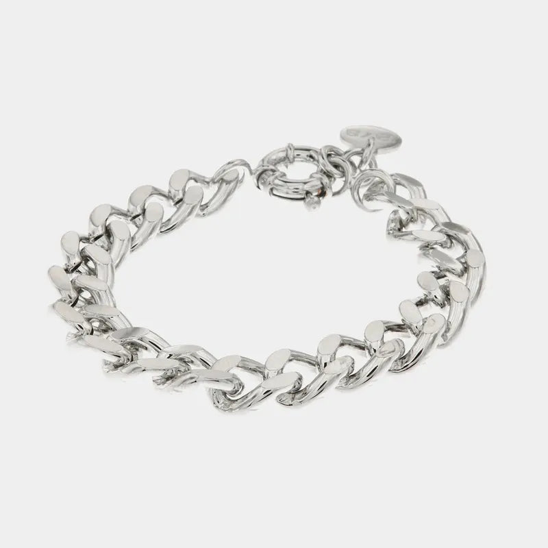 Bracciale in Metallo a catena groumette con chiusura ad anello