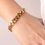 Bracciale in Metallo a catena groumette con chiusura ad anello