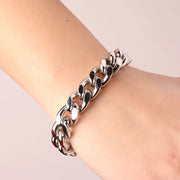 Bracciale in Metallo a catena groumette con chiusura ad anello