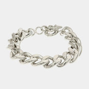 Bracciale in Metallo a catena groumette con chiusura ad anello
