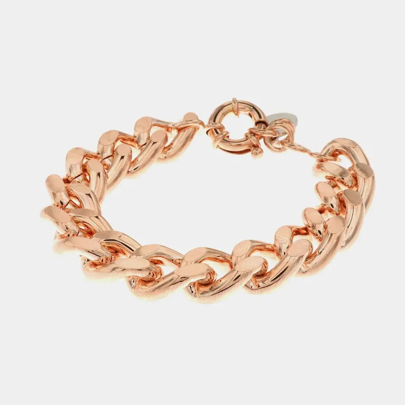 Bracciale in Metallo a catena groumette con chiusura ad anello