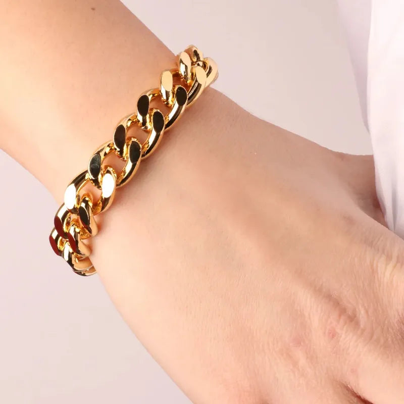 Bracciale in Metallo a catena groumette con chiusura ad anello