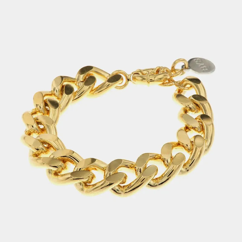 Bracciale in Metallo a catena groumette con chiusura ad anello