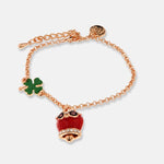 Bracciale con campanella e quadrifoglio portafortuna | regalo laurea | BYSIMON