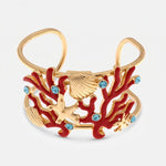 Bracciale marino con coralli stella marina e conchiglie | collane conchiglia | BYSIMON