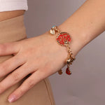 Bracciale in Metallo in stile marino con coralli, stella marina e conchiglie CAPRI - gioiello BySimon