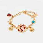 Bracciale stile marino con coralli e conchiglie | gioielli con conchiglie | BYSIMON