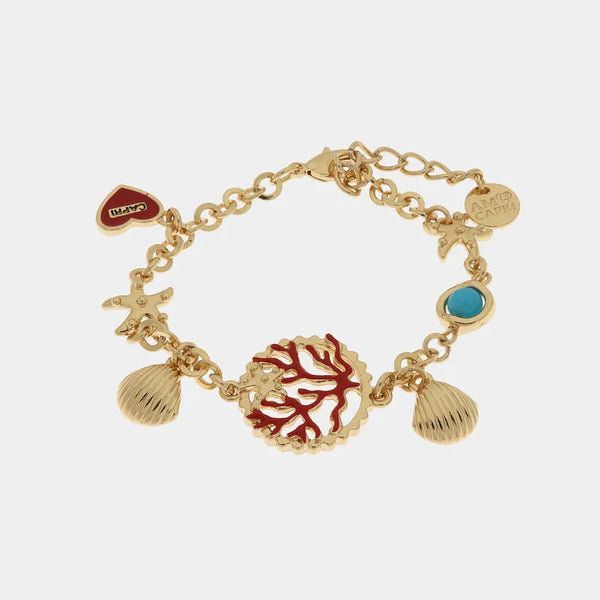 Bracciale stile marino con coralli e conchiglie | gioielli con conchiglie | BYSIMON