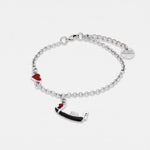 Bracciale in Metallo con gondola veneziana e cuore rosso - BYSIMON gioielli