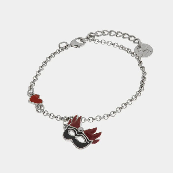 Bracciale in Metallo con maschera veneziana - BYSIMON gioielli